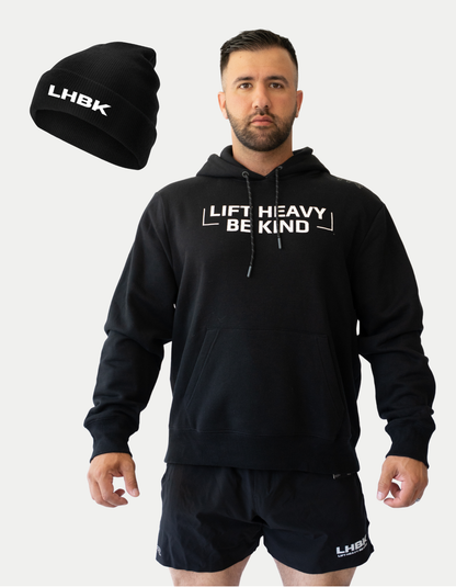 Bracket Hoodie & Black Beanie