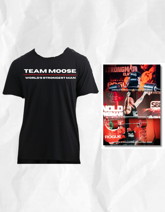 Team Moose WSM T-Shirt & Arnold 3-Peat Signed Photo