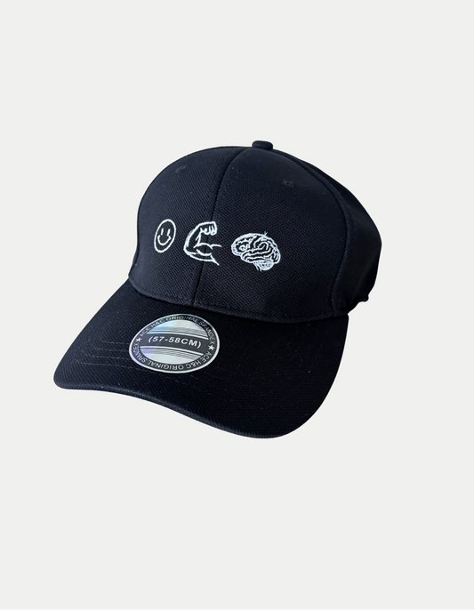 Smile, Brain, Muscle Baseball Hat