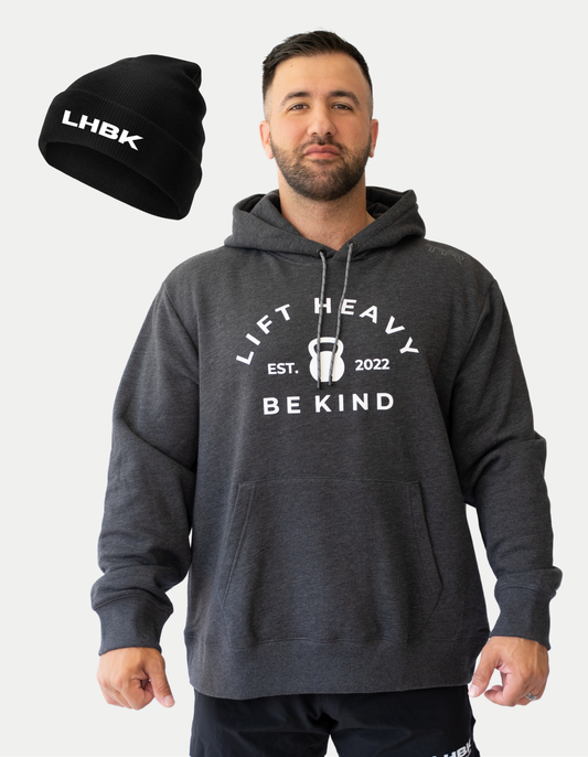 Kettle Bell Hoodie & Black Beanie