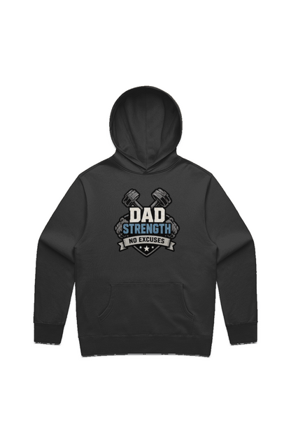Dad Strength No Excuses Relax Hoodie